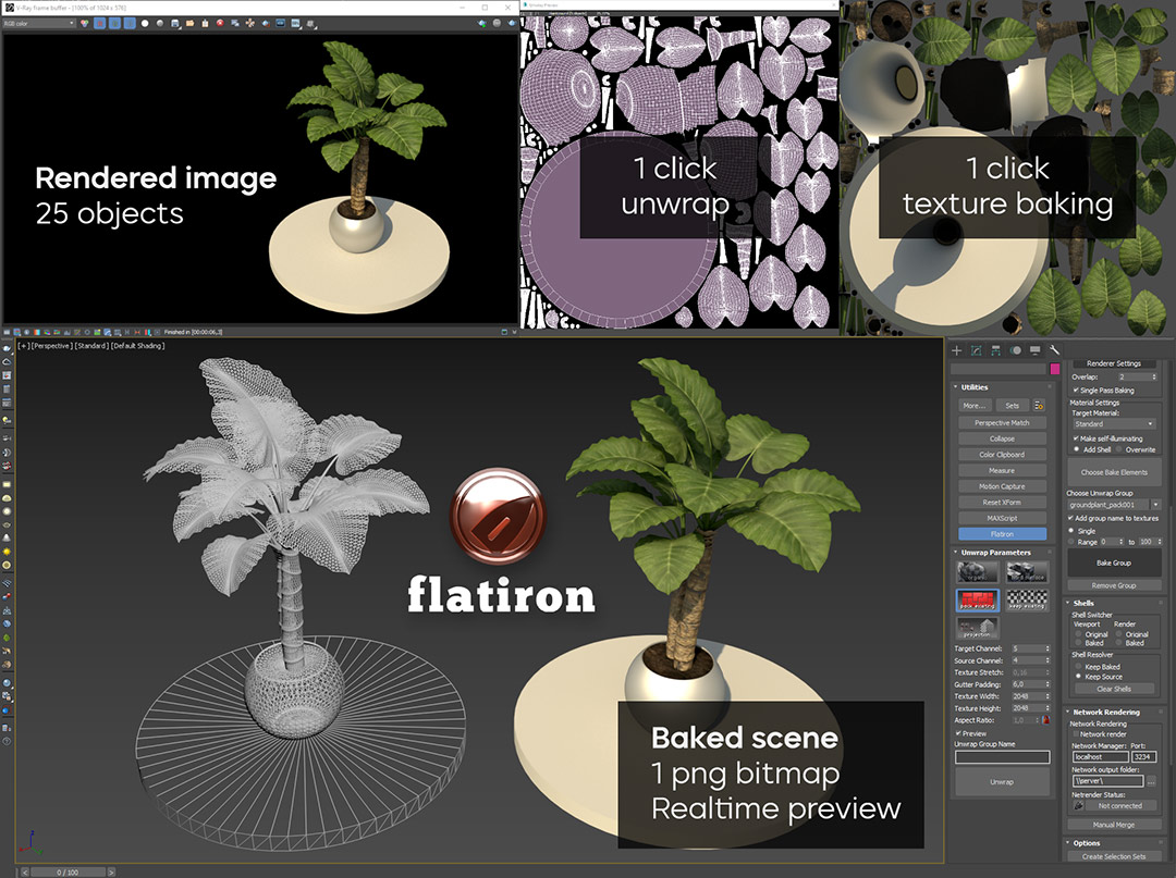 Flatiron automatic texture baking for 3D Assets Flatiron automatic texture baking for 3D Assets